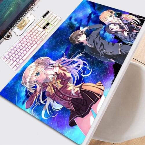 Mouse Pad Kawaii Gaming Accessories Desk Long Gamer Computer Carpet For Big Mousepepad PC Cabinet With Backlight Cute Charlotte