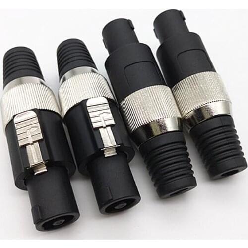 5pcs Metal audio professional speaker plug NL4FC 4-core speaker plug card audio plug