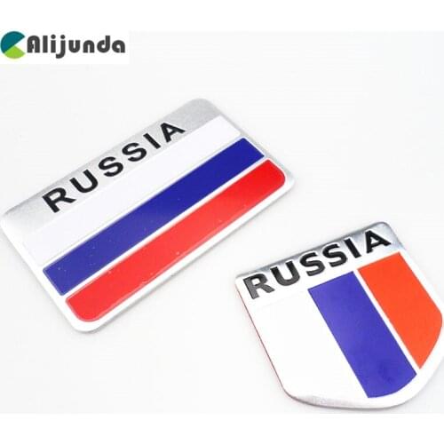 High quality Russia car sticker 3d flag logo, Label sticker accessories for Volkswagen vw POLO Tiguan Passat Golf EOS Scirocco