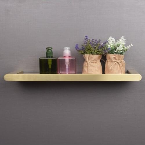 Drawing Gold 304 Stainless Steel Bathroom Shelf Wall Mounted Pendant