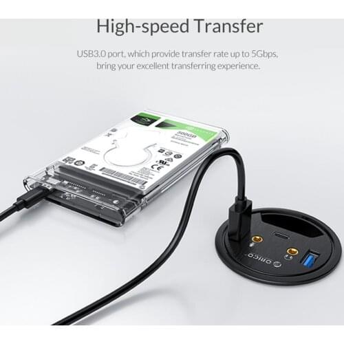 Desktop Power Grommet Hub with 2 Type A 1 Type-C Ports for 2.36 "grommet Hole