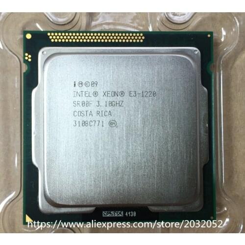 Lntel Xeon E3 1220 E3 1220 3.1GHz 8MB 4 cores Socket 1155 5 GT sQuad Core Server CPU E3-1220 working 100