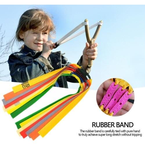 Slingshot Band Group Elastic Flat Bands Trolling Fishing Rubber Hunting Latex Catapult Outdoor Fish Shooting H5W7