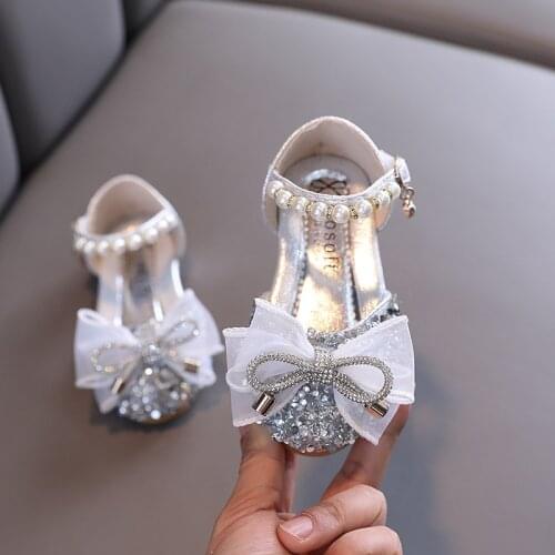 Girls Sandals 2021 New Summer Fashion Little Girl Princess Sandals Children Bow Sandals Baby Show Kids Shoes E649