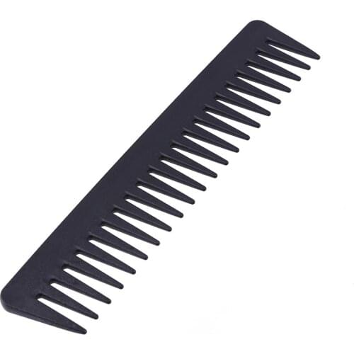 Carbon Wide Tooth Comb Women Men Anti-Static Professional Heat Resistance Durable Salon Hair Styling Cutting Brush
