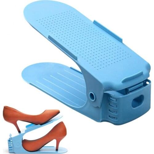 Double Layer Shoe Rack Bracket Adjustable Dust Storage Home Shoe Organizer Stand Storage Rack Shoebox Storage Accessories