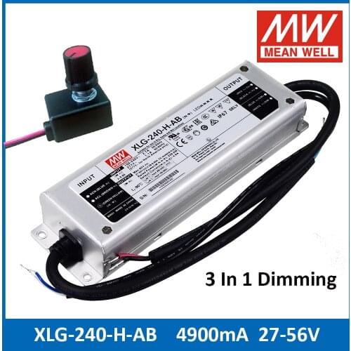 MEAN WELL XLG-240-H-AB 240W 27-56V 4900mA Constant Power LED Driver Meanwell Switching Power Supply 3 in 1 Dimming