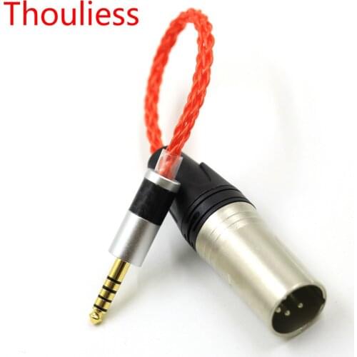 Thouliess UPOCC Single-Crystal Silver 4.4mm Balanced Male to 4pin XLR Balanced Male Audio Adapter Cable