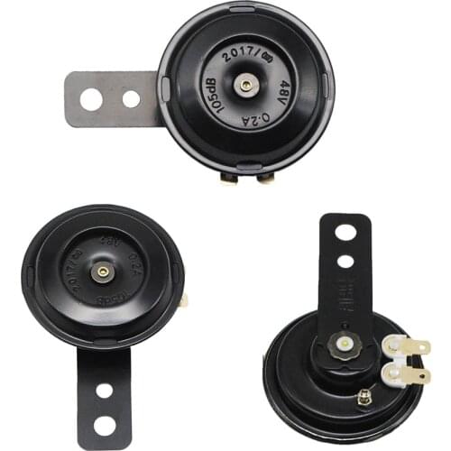Universal Motorcycle Horn kit 12V 48V 105db Waterproof Round Loud Horn Speakers for Scooter Moped Dirt Bike ATVS
