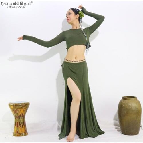 Modal Rayon Cotton Fashion Women 2-Pcs Belly Dancing Costumes EMM02
