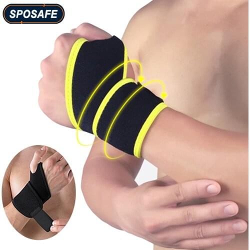 1Pair Sports Wrist Brace Wraps Support Adjustable Straps Carpal Tunnel for Volleyball Badminton Tennis Basketball Weightlifting