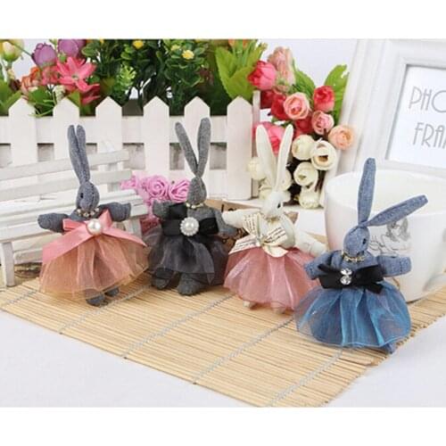 10pcs Korea rabbit dolls,DIY accessory for mobile phone chain key ring,fashion brooch accessories cute handmade girls lady gifts