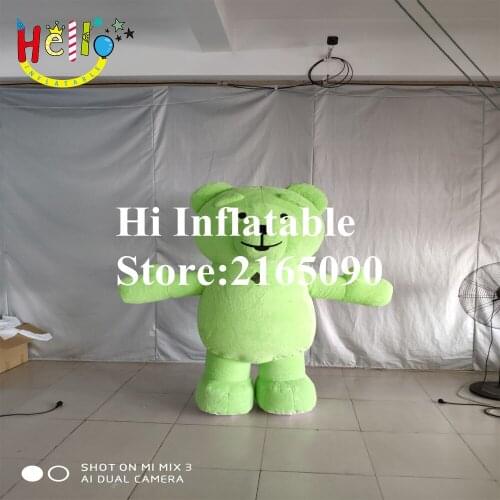 2 m high super cute green bear inflatable cartoon doll
