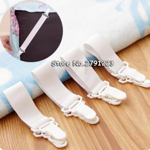 4pcs Nylon Buckle Elastic Band for Bed sheets Super Practical Bedspread Non Slip Sheet Fixer Holder Bedding Article Accessory