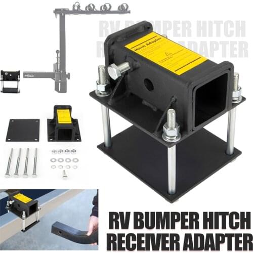 RV Bumper Hitch Receiver Adapter Insert Sleeve Mount Adapter for Bike Carrier Rack ATV Solid Steel