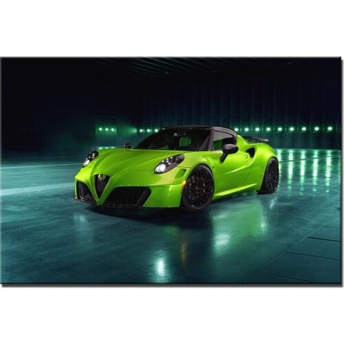 Alfa Romeo 4C Super Car Poster and Prints Canvas Painting Decoration Wall Art Pictures For Living Room