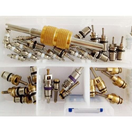 Auto Car R12 R13a A/C Air Conditioning A/C Valve Core Cap Assortment Remover Key Tools