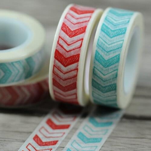 Free shipping washi tape/15mm*10m washi tape/color arrowhead masking paper tape