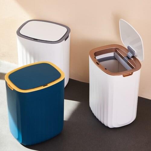 Large Nordic Waste Bin Automatic Living Room Waterproof Smart Sensor Trash Can Kitchen Rangement Cuisine Home Products DG50WB