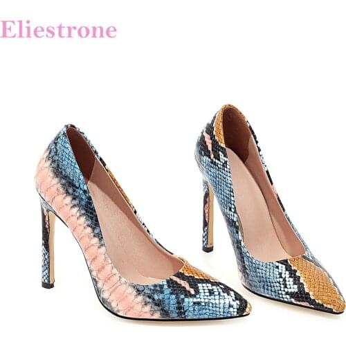 Brand New Comfortable Pink Green Women Dress Pumps Pointed Toe High Stiletto Heels Lady Shoes Plus Big Size 10 43 45 48