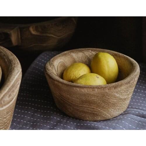 Solid Wood Bowl Creative Wood Grain Candy Plate Salad Bowl Handmade Crafts Fruit Mixing Bowl Cutlery Home Desktop Vessel