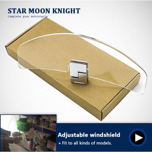 For Triumph Aprilia Victory All Windshield Model Motorcycle Universal Airflow Adjustable Bolt-On Variable Spoiler Windscreen