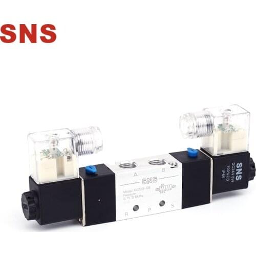 SNS 4V220-06/DC24V 5/2 Port 1/8 Inlet Double Coils Pilot-Operated Electric Solenoid Valve