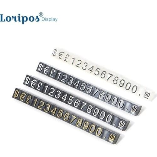 Euro Dollar Mini Price Numeral Cubes, Blocks Stick, Combined Number Digits Tag Sign Pop Pricing Display Stand Frame