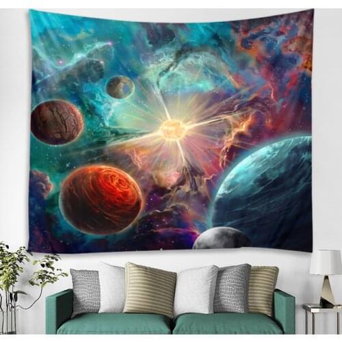 Tapestry Art Deco Blanket Curtain Hanging Home Bedroom Living Room Decoration Universe Planet Astronaut Series