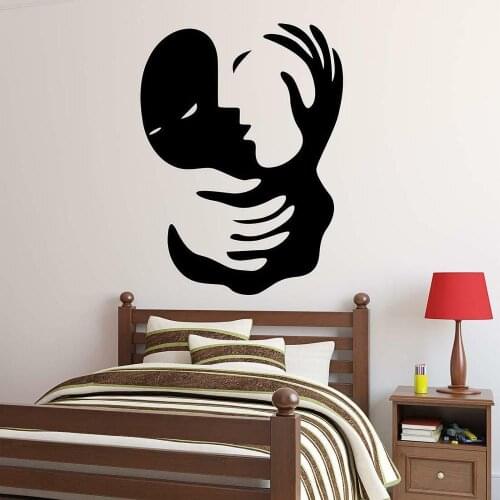 Art Wall Decal Nursery Kids Bedroom Room Interior Decoration Removable Door Window Vinyl Sticker Kiss Mural Bar Wallpaper Q266