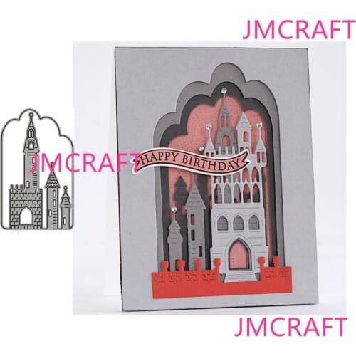 JMCRAFT 2021 New Majestic Castle Building #2 Metal Cutting Dies DIY Scrapbook Handmade Paper Craft Metal Steel Template Dies