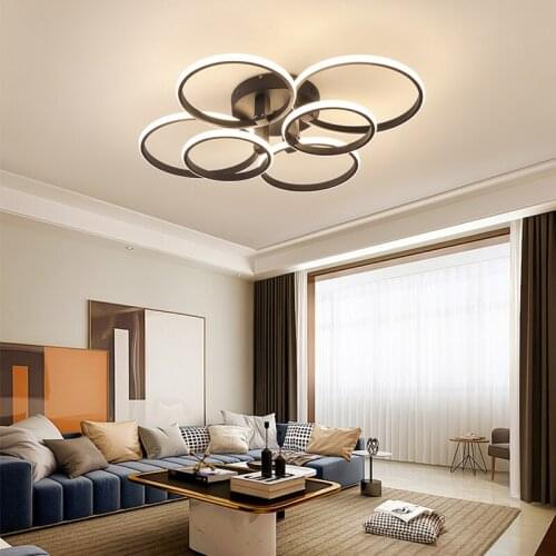 Circle Led Ceiling Light Modern Home Gold Frame Ceiling Light For Living Room Bedroom Dining Room Kitchen Indoor Light Fixture