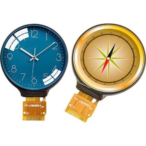 1.28 inch IPS round TFT LCD HD colorfull screen full view visual angle No touch panel Module with PCB base board adapter welding
