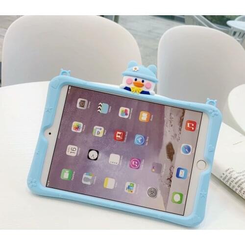 Cover For IPad Pro 12.9 Inch 2015 2017 2018 2020 Kids Cute Cartoon Case For Ipad Pro 12.9 Silicon Stand Shell Funda+Straps+Pen