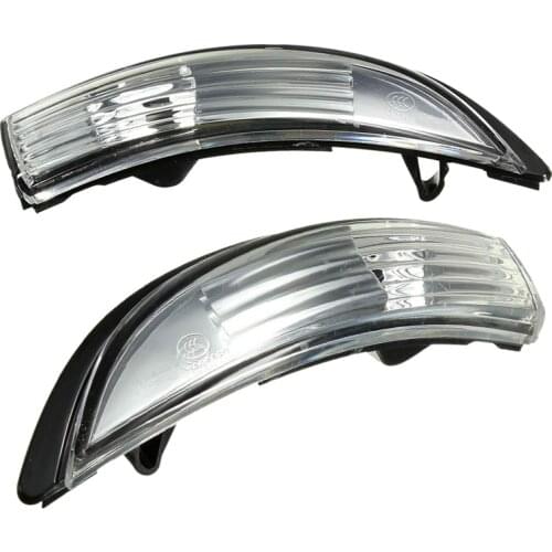 White Reversing Mirror Steering Lamp Rearview Mirror Steering Lamp Without Bulb Suitable For 2008-2016 Ford Fiesta Mk8