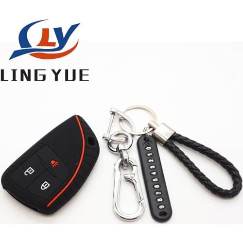 Lingyue 2021 Silicone Fob Key Cover for GMC Yukon Denali for Chevy Suburban for Buick Envision Avenir Car Accessories Protector