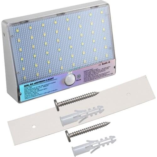 Upgraded Radar Motion Sensor 48LEDS 3.7V 200mahAluminum SolarLampGarden Home Outdoor Wall Light Waterproof Lighting Lights Lamps