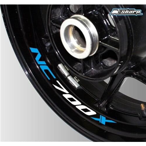 Hot fashion outdoor rubber tire modified motorcycle reflective stripe sticker creative wheel decal for HONDA NC700X