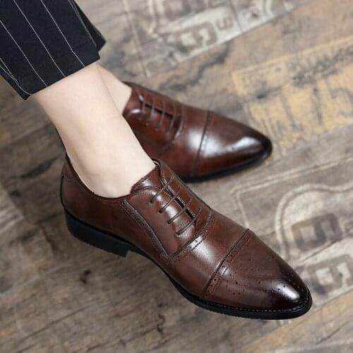 Mens Leather shoes outdoor dress Classic Shoes for men Oxford Style Neolite Sole Extra Comfort Premium Man Style Wedding shoes
