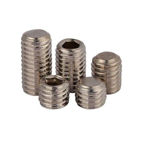 Set screw M3 M4 * 3 4 5 6 8 10 12 16 20 25 30 40Grub Screws Inner Hex Socket Flat ending tip Set bolt din916 Stainless Steel