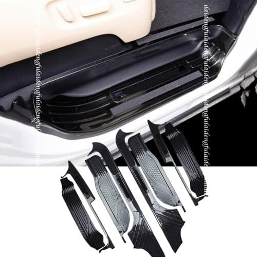 8pcs For Toyota Alphard 2016-2019 Car Door Plate Sill Protector Scuff Cover Anti Scratch Car Accessories