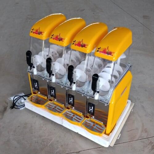 New 4 Tanks Slush Machine 48L Smoothies Granita Machine 1500W Snow Melting Machine Slushing Maker