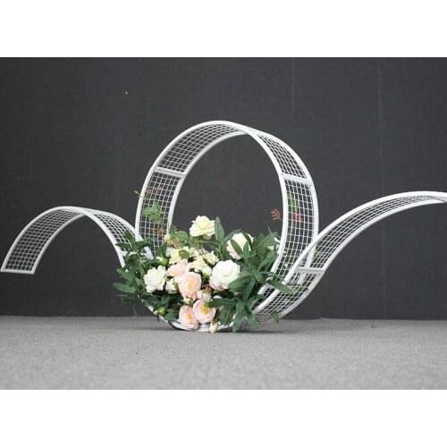 New tieyi wedding props t road guide wedding decoration flower arrangement creative grid ring ornaments