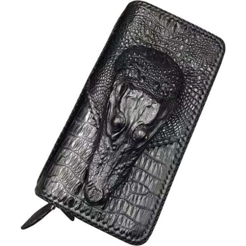 Wanexing new Thailand crocodile men handbags personality Real crocodile manual weaving fashion trend men clutch bag