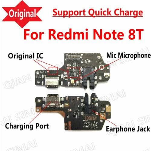 USB Port Charging Board For Xiaomi Redmi Note8T Note 8T USB Charging Dock Port Flex Cable Repair Parts USB Port Charging Board