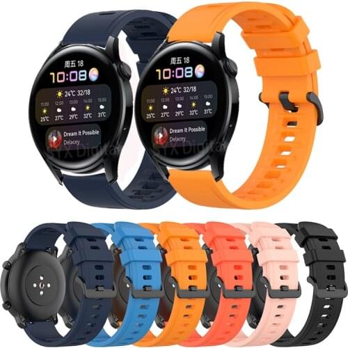 For Huawei Watch 3/3 Pro Smart Watch Strap 22mm Silicone Watchband Bracelet For Huawei GT 42mm 46mm/GT 2 46mm/GT2 Pro Sport Belt
