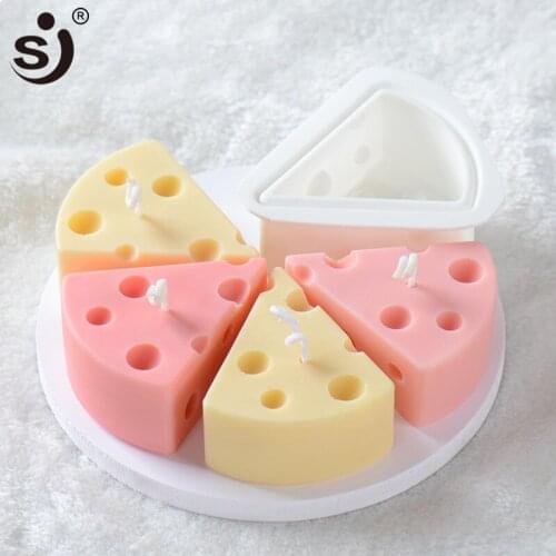 Cheese Shape Silicone candle Mold Scented Mousse Cake Moulds soap mold Chocolate Fondant Pastry Baking Decorating Tools Bakeware