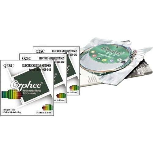 Orphee 1 Set Electric Guitar Strings Hexagonal Core+Nickel Alloy Wound Great Bright Colorful Electric Guitar Strings