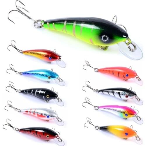 1PCS Minnow Fishing Lures Topwater Plastic Bionic Wobbler Jig Bait Crankbait Carp Striped Bass Pesca Fishing Tackle 5.7cm/4.4g