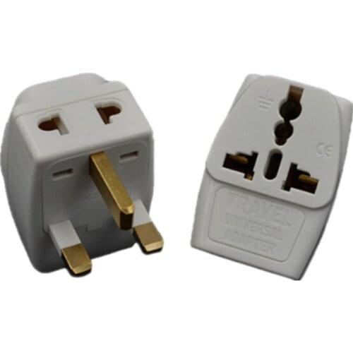 10pcs/lot 1 to 3 Splitter Universal UK/US/AU 3 Pins 2 Pins Socket to UK 3pin Ireland Singapore 3 Pin Travel Power Adapter Plug